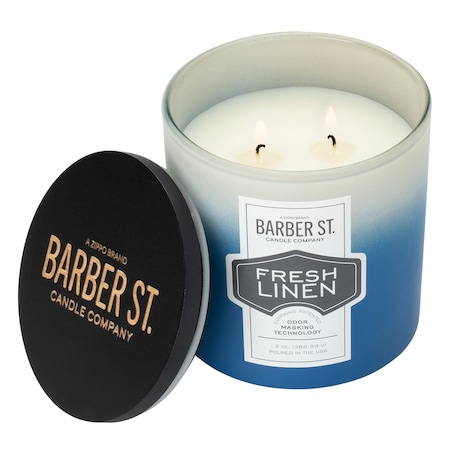 Zippo Barber Street Fresh Linen Odor Masking Candle 70037